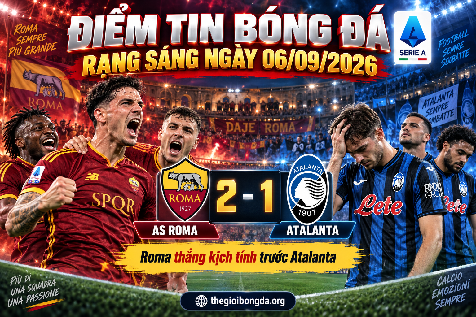 Điểm tin bóng đá rạng sáng ngày 06/09/2026