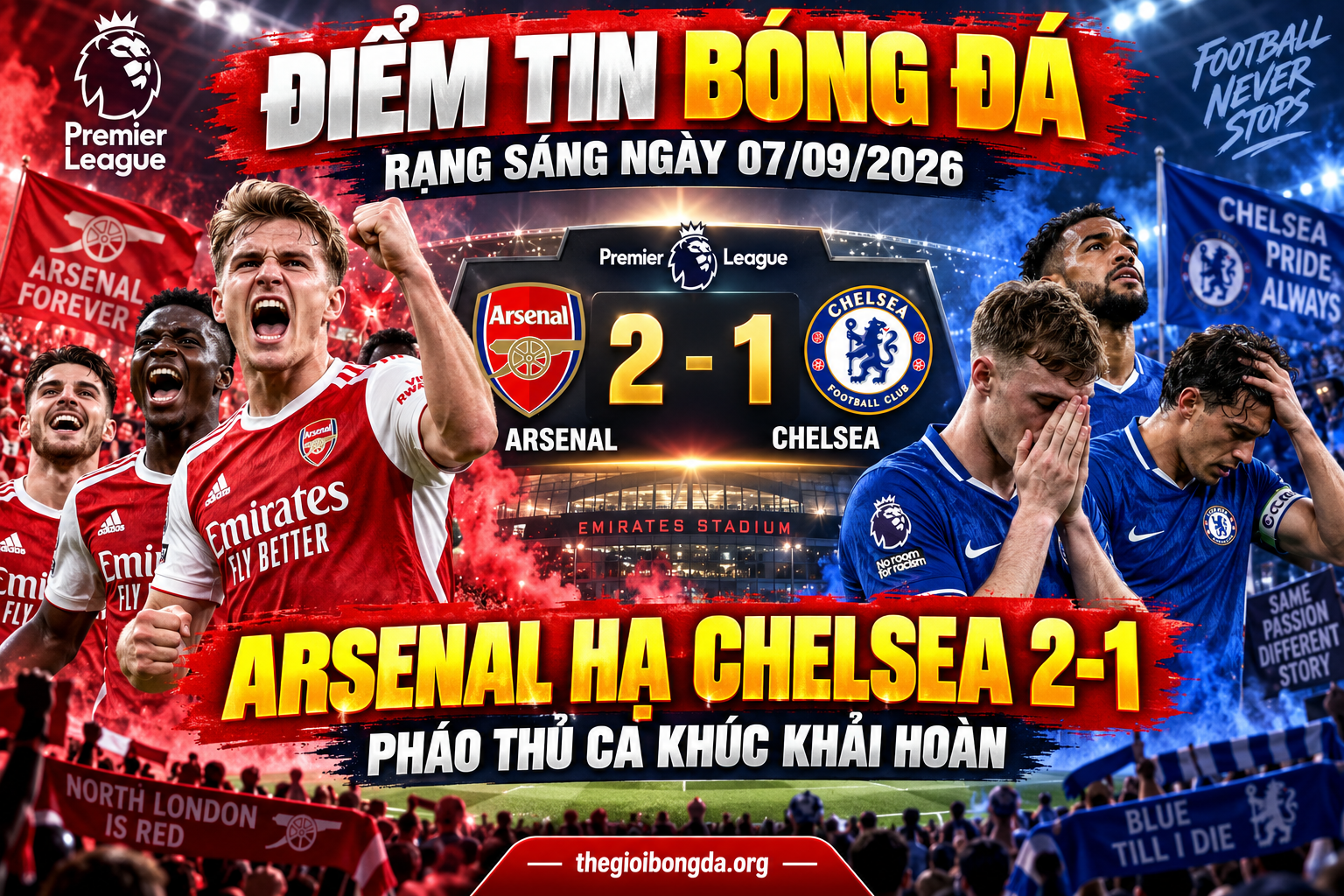 Điểm tin bóng đá rạng sáng ngày 07/09/2026